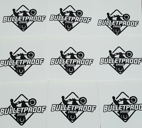 Bulletproof Cycles Logo Sticker Black Pack