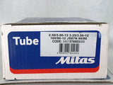 Set of Mitas premium tubes for your 12″ tires with 90 degree angle valve with rim strips
