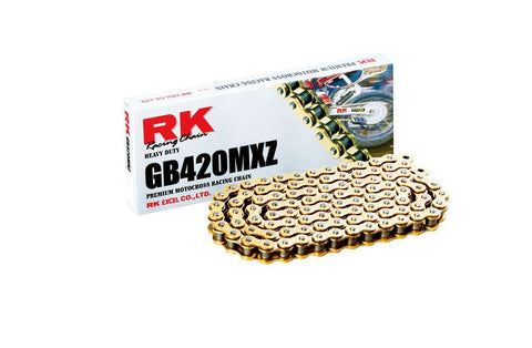 RK Racing Chain GB420MXZ Gold 110-Links Heavy Duty Chain with Connecting Link